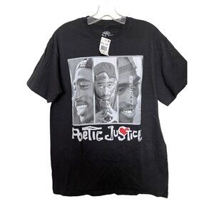 Tupac Shakur Poetic Justice Graphic‎ T-Shirt Adult Size Medium M Black